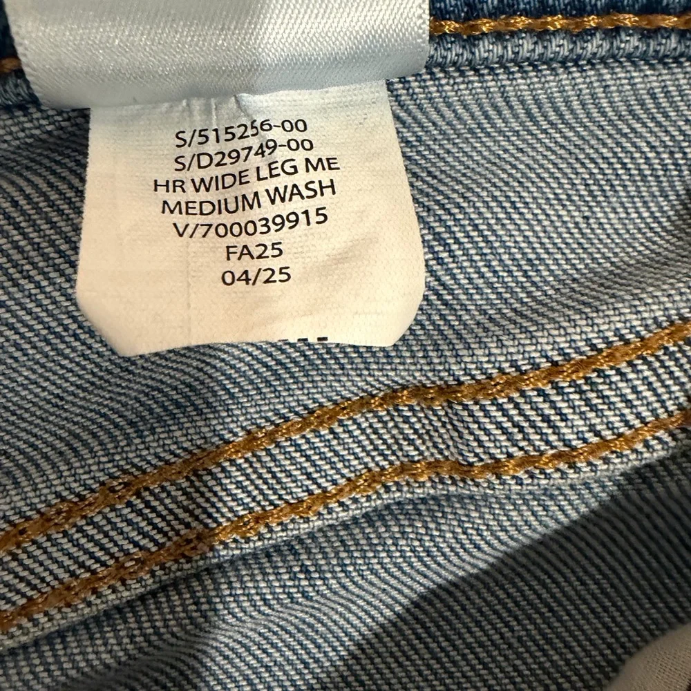 Banana Republic High Rise Wide Leg Jeans Medium Wash Petite 28 / 6P Modern Flare - Picture 7 of 7